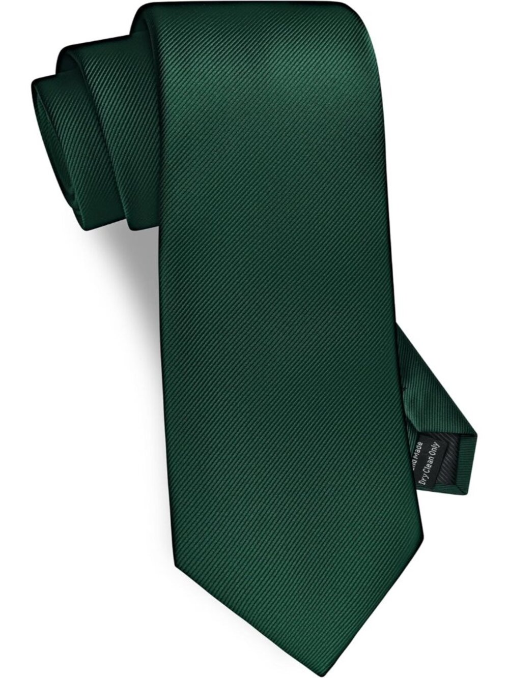 Men's Olive Solid Twill Textured Woven Silk Formal Necktie For Wedding Dress